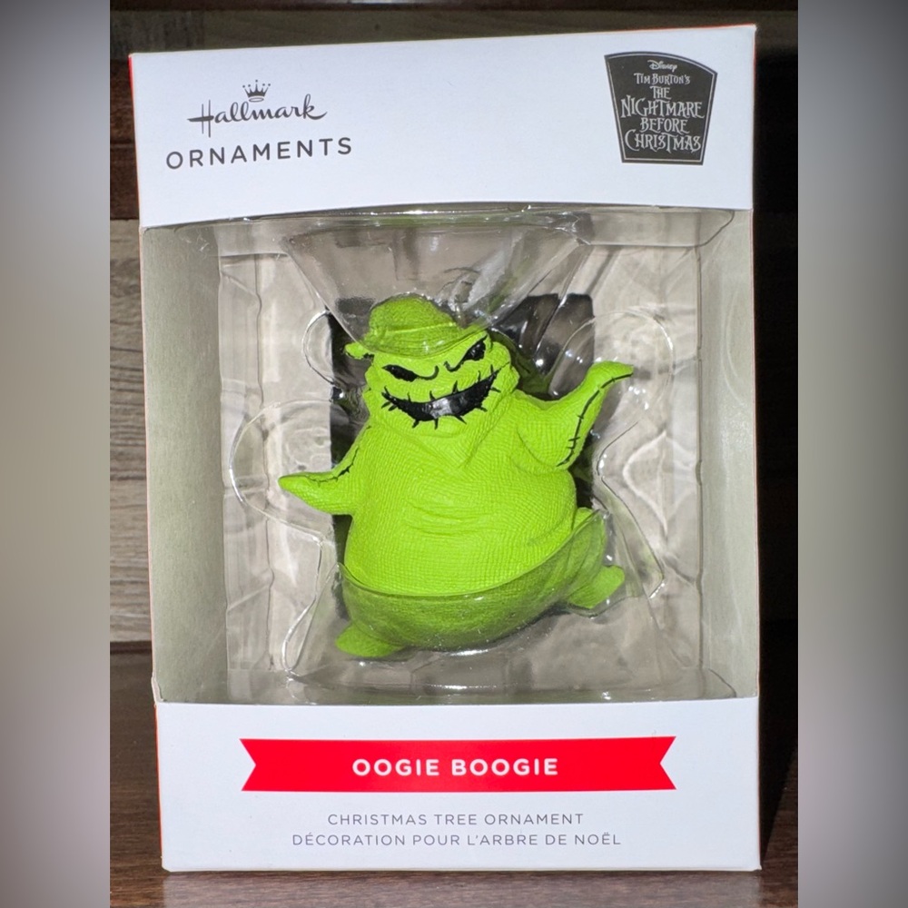 🥰 Hallmark Oogie Boogie the Nightmare Before Christmas Red Box Ornament Green